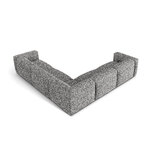 Stūra dīvāns 'martina' grafīts, bukle