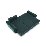 Moghan kampinė sofa, 4-vietė (micadoni home) benzinas, aksomas, auksinis metalas, apverčiama