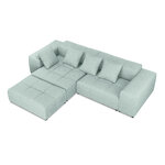Corner sofa margo, 5-seater (micadon home) mint, structured fabric, reversible