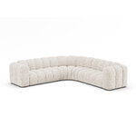 Simetrisks stūra dīvāns 'lupine' gaiši bēšs, šenils