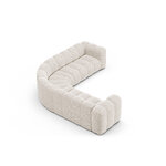 Simetrisks stūra dīvāns 'lupine' gaiši bēšs, šenils