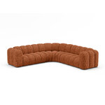 Симметричный угловой диван «люпин», кирпич, шенилл