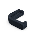 Symmetrical corner sofa &#39;lupine&#39; dark blue, chenille