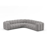Симметричный угловой диван «Люпин» светло-серый, шенилл