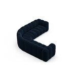 Симметричный угловой диван «Люпин», королевский синий, бархат