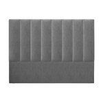 Headboard marl, (micadoni home) light gray, velvet, 180