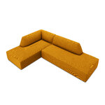 Kampinė sofa rubino (1), 4-vietė (micadon home) geltona, aksominė, kairė