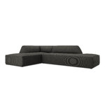 Corner sofa ruby (1), 4-seater (micadon home) dark gray, velvet, left