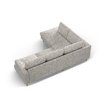 Угловой диван «Алия» бежевый меланж, структурированная ткань, левый