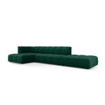 Modular corner sofa &#39;serena&#39; bottle green, velvet, left