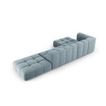 Modular corner sofa &#39;serena&#39; light blue, velvet, left