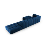 Modular corner sofa &#39;serena&#39; deep blue, velvet, left