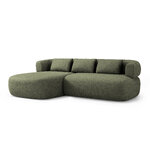 Corner sofa &#39;jenny&#39; green, chenille, left