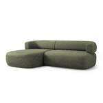 Corner sofa &#39;jenny&#39; green, chenille, left