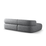Corner sofa &#39;jenny&#39; dark grey, chenille, left