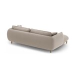 Corner sofa &#39;ada&#39; light beige, velvet, left
