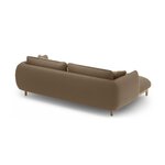 Corner sofa &#39;ada&#39; light brown, velvet, left