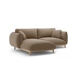 Corner sofa &#39;ada&#39; light brown, velvet, left
