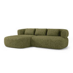 Corner sofa 'jenny' green, boucle, left