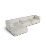 Stūra dīvāns &#39;martina&#39; pelēkbēša melanža, buklē krāsa, kreisā puse