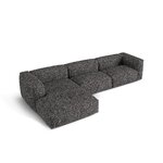 Stūra dīvāns 'martina' antracīta krāsā, bukle, kreisā puse