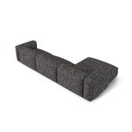 Stūra dīvāns 'martina' antracīta krāsā, bukle, kreisā puse