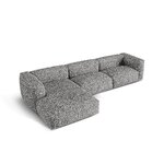 Stūra dīvāns 'martina' grafīts, bukle, pa kreisi