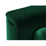 Kampinė sofa leona, 4-vietė (micadoni home) buteliukas žalias, aksominis, juodas chromuotas metalas, kairėje