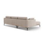 Corner sofa 'bemy' beige, velvet, left