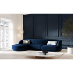 Miley corner sofa (micadon limited edition) deep blue, velvet, left