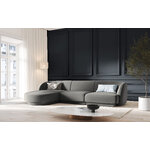 Miley corner sofa (micadon limited edition) light grey, velvet, left