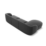 Miley corner sofa (micadon limited edition) grey, velvet, left