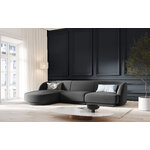 Miley corner sofa (micadon limited edition) grey, velvet, left