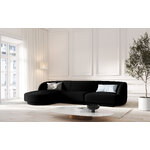 Miley corner sofa (micadon limited edition) black, velvet, left