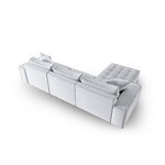 Modular corner sofa &#39;mike&#39;, light grey, velvet, left