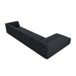 Corner sofa ruby, 5-seater (micadon home) black, velvet, left