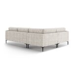 Stūra dīvāns &#39;bemy&#39; bēšs, strukturēts audums, kreisā puse