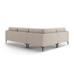 Corner sofa 'bemy' beige, velvet, left