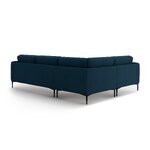 Corner sofa 'bemy' royal blue, velvet, left