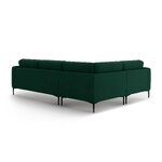 Corner sofa 'bemy' bottle green, velvet, left