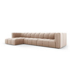 Modulaarinen kulmasohva &#39;serena&#39; beige, sametti, vasen