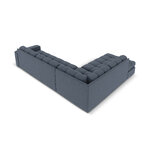 Corner sofa (justin) micadon limited edition dark blue, structured fabric, left