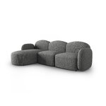 Corner sofa &#39;blair&#39; dark grey, chenille, left