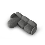 Corner sofa &#39;blair&#39; dark grey, chenille, left