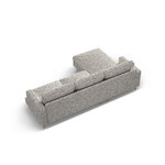 Угловой диван «Алия» бежевый меланж, структурированная ткань, левый