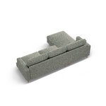 Угловой диван «Алия», мохово-зелёный меланж, структурированная ткань, левый