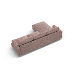 Угловой диван «Алия», розовый меланж, структурированная ткань, левый