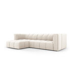 Modulaarinen kulmasohva &#39;serena&#39; vaalea beige, sametti, vasen