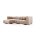 Modular corner sofa &#39;serena&#39; beige, velvet, left