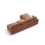Corner sofa 'aliya' honey, velvet, left